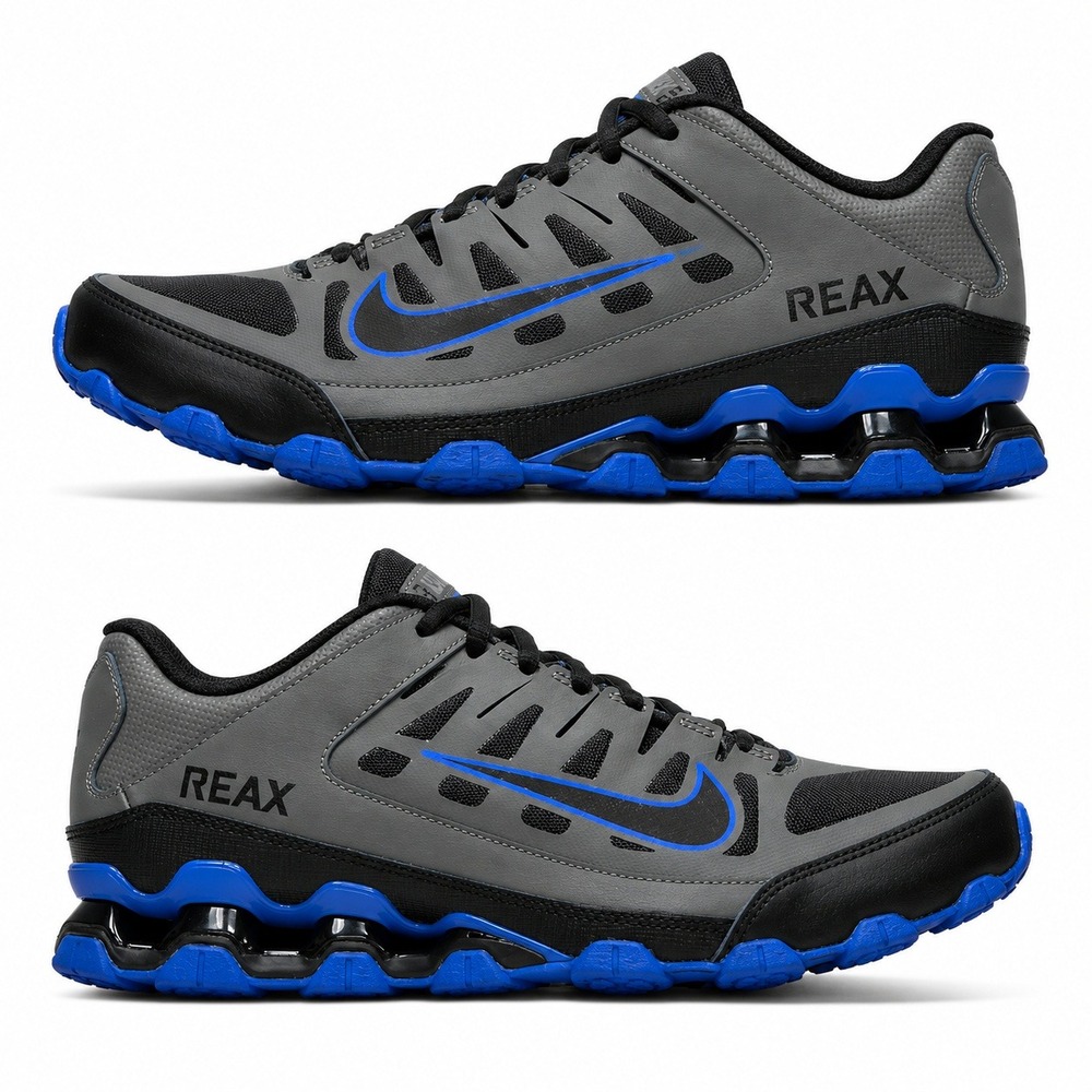 Nike Reax 8 TR Mesh Shoes Men's 10 Newsprint Black Racer Blue Training Shoes NEW